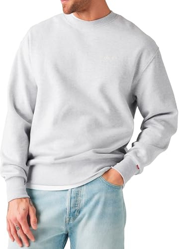 Levi'S Sudadera para Hombre Authentic Crew, Light Gray Htr Bros Bc03, M