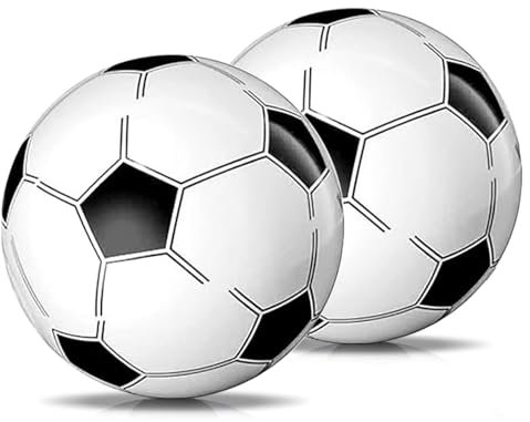 Kinder Fussball, Fun Sport Softball Fußball, 2er Set Kinderball aus PVC, Kleinkind Fußball, Indoor/Outdoor Softball aus, im Fußball-Design, Fußball für Erwachsene, Jungen und Mädchen Jeden Alters