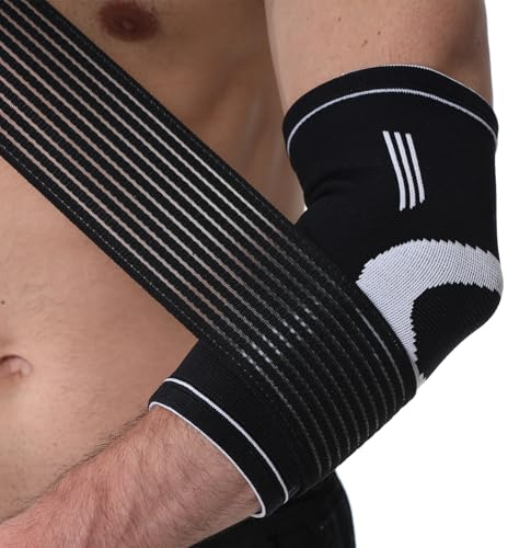 NEOtech Care Codera ancha de sujeción - Tejido ligero, elástico y transpirable - Tira de compresión ajustable (Negro, Talla S, 1 Unidad)