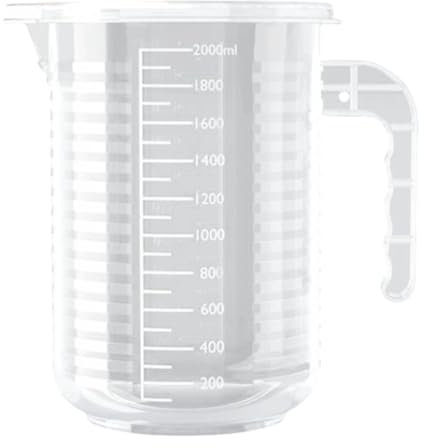 Folpus Misurino con Bilancia, Utensili da Cucina caraffa Graduata Trasparente con Manico, utensile da Cucina per Tazza con Bilancia per Uso Alimentare per la, L