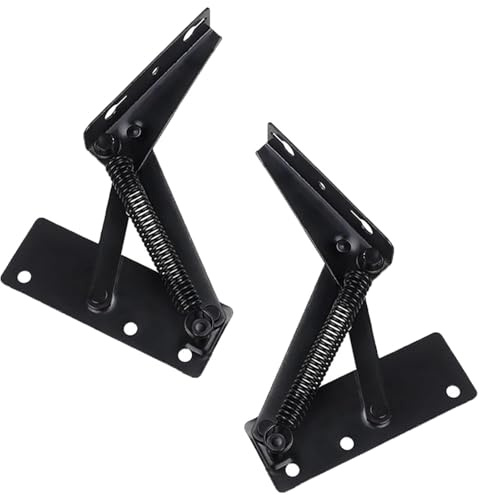 BE-TOOL 80 Degree Foldable Lift Bracket Sofa Split Spring Hinges Heavy Duty Spring Hinges for Folding Sofa Bed Corner Cabinet Toy Box Bench Seat