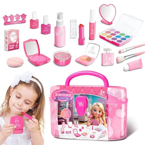 Immaginate di giocare a giocattoli per il trucco – Little Girl Make up Cosplay Kit | Edutainment Cosmetic Set per la festa dei bambini, Capodanno, Natale, compleanno