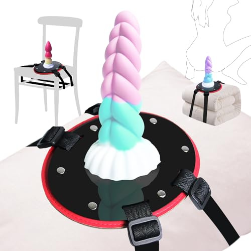 Selle Sexuelle à Ventouse pour Godemiché, Gode Ceinture à Sangle Réglable Support de Gode, Fixer sur Canapé/Oreiller/Coussin, Jouet Sexuel Anal&Point G Mains Libres pour Femme/Homme/Couple (AJFR-Noir)
