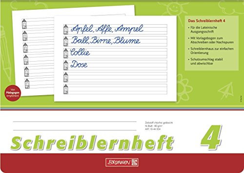 Brunnen Schreiblernheft A4 quer, 16 Blatt (2er Pack, Lineatur 4)