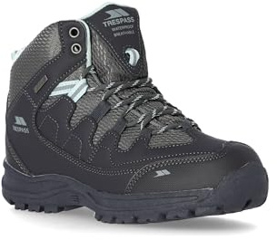 Trespass Womens Walking Boots Mitzi - Mid-Cut, Waterproof, Breathable Membrane, Ankle Supportive, Cushioned Collar and Tongue, Protective Toe and Heel Guard