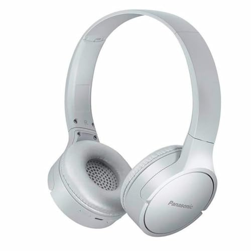Panasonic RF-HF420BE-W Cuffie Bluetooth, Senza Fili, Bassi Potenti con Sistema XBS, 50 Ore di Riproduzione, Ricarica Rapida, Design Compatto, Bianco