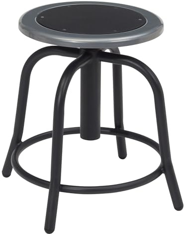 National Public Seating, 18” - 24” Height Adjust Swivel Stool, Primary Color Black, Included (Qty.) 1, Seating Type Office Stool, Model# 6810-10