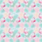 Flamingo Rosa Türkis 100x160cm 1 Meter 100% Baumwolle Baumwollstoff Kinder Meterware Handwerken Nähen Stoff