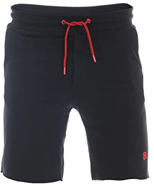 riverso RIVMax - Pantaloncini corti da uomo, in cotone, colore nero, rosso, blu, grigio, rosa, verde, S, M, L, XL, 2XL, 3XL, 4XL, 5XL, nero e rosso, XXXL