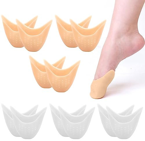 ZYNERY 6 Paar Zehenschutz Silikon, Ballett Spitzenschuhe Schoner, Gel Zehenkappen Zehenschoner, Spitzenschuhe Schoner, Ballettschuhe Silikon Zehenunterlage, Zehenpolster Ballett Für Ballettschuhe
