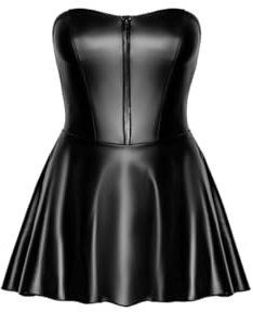 Noir Handmade Mini Robe Bustier Dreamer F308 Wetlook - XXL - Schwarz