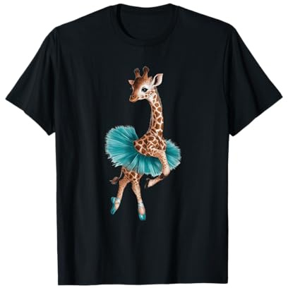 Girafe de ballet dansant dans un tutu, jolie photo pour T-Shirt