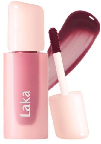 Laka Popping Balloon Lip Stain, 4.5g/0.15oz., Glossy Plumping Tint, Moisturizing, Non-Sticky Texture for All-Day Hydration, Vegan, Lip Tint, K-Beauty​ (#512 Sizzling)
