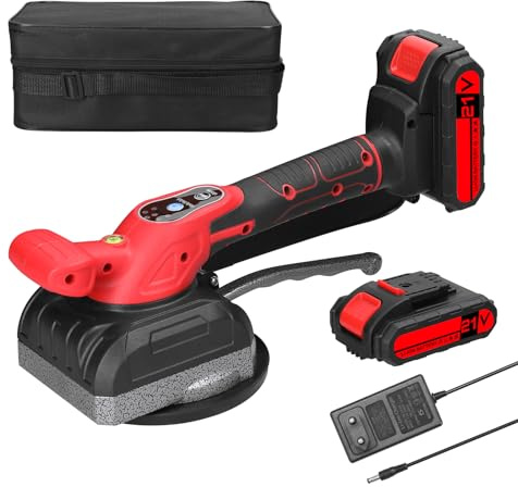 Vibratore per Piastrelle Hancaner Piastrellatrice per piastrelle da 21 V Elevata capacità di carico Piastrelle per pavimenti da parete Posa di utensili vibranti