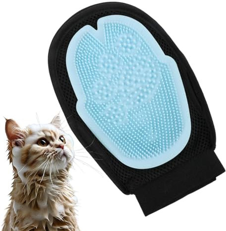 Generisch Katzenhandschuhe für die Pflege, Hundepflegehandschuhe zum Baden | Hundewaschhandschuhe,Soft Combdesign, Pflichspukten zum Absatz, Badezubehör für Haustiermassagen und Pflege