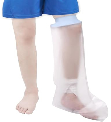 Fasola Protege Platre Jambe Enfant, Protection Platre Jambe Enfant Gardez Les Plaies et le Bandage au Sec, 72cm