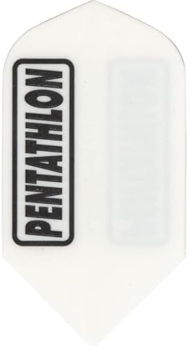 US Darts Pentathlon Dart-Flights, schmal, 100 Mikron #45, Weiß, 3 Sets (9 Flights)