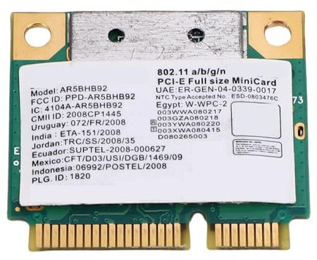 Gugxiom Adaptador WiFi para PC de Escritorio, AR5BXB92 Tarjeta WiFi PCIe de 300Mbps, Adaptador de Red de 5 GHz de 5 GHz con Antenas con Antenas con Antenas