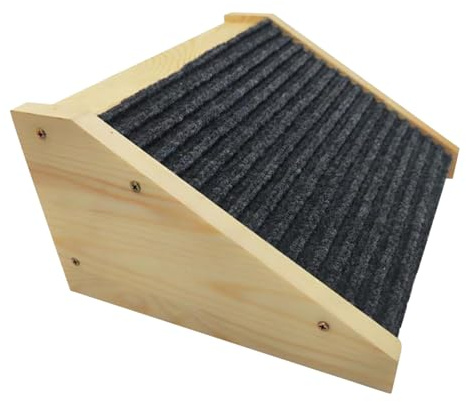 Wooden Dog Ramp, Dog Ramp For Bed, Non Slip Pet Ramps For Sofa Bed Solid Pine Wood, Ideal For Small Dogs Puppies Senior Pets (30x15x25cm)