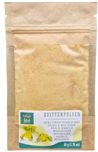 Forest Food Shop Polvere di Mela Cotogna Essiccata 50 g – Pura Polvere di Frutta 100% Naturale e Vegana – Senza Zuccheri Aggiunti – Prodotta in UE – Ideale per Tè, Frullati, Dolci e Prodotti da Forno