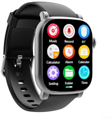 Sportklocka MP3-spelare, trådlös BT musikspelare HD videouppspelning, bärbar ljudenhet fitnessarmband (svart grå 16 GB)