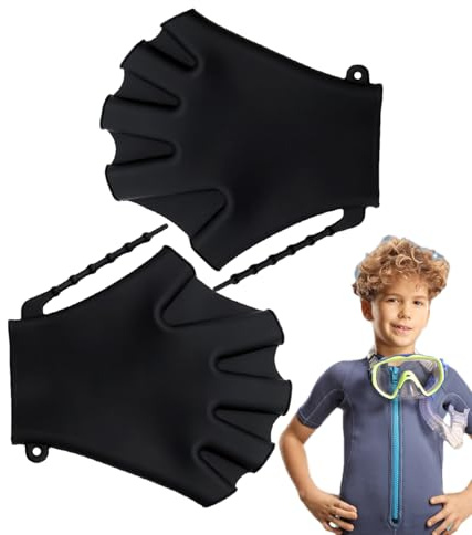 Gants de Natation – Doux 15 cm, Gants de Natation en Silicone pour Femme, équipement imperméable et antidérapant pour Les Mains | Entraînement Physique, entraînements en Piscine, Sports Aquatiques,