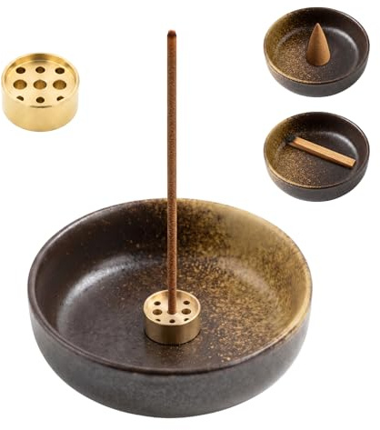 Minfuerang Portaincenso in Ceramica,Porta Incenso in Marmo da 9,4 cm