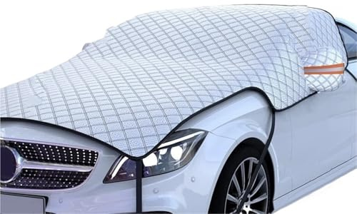 KJfghDH Protección contra el Hielo para Coche Cubierta de Nieve para Ventana Coche Mejorada, Protector para Parabrisas Gran tamaño con Cubierta capó