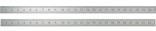 BMI 963050030 Stålmätningsregel med 1/2-1/1 mm examen 13 x 0.5 x 300 mm SILVER