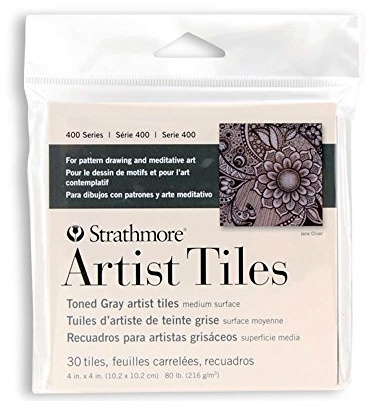 Strathmore Piastrelle per artisti, 10,2 x 10,2 cm, Tonica Grigia, Carta, 4x4