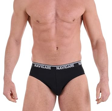 Navigare 574/e (Pacco Da 6), Slip Uomo, Nero, L confezione da 6