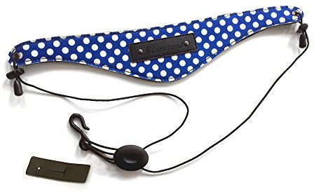 Beaumont Blue Polka Dot Neck Strap for Clarinet, Saxophone (light alto and soprano), Oboe and English Horn