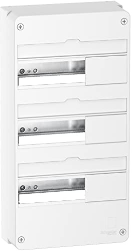 Schneider - Tableau Électrique Resi9 3 Rangées 39 Modules Double Isolation IP40, Entrées Prédécoupées, Conception Ergonomique, Idéal pour Logements Moyens à Grands, Robuste et Évolutif