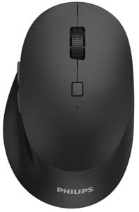 Philips SPK7507B Wireless mouse, Ambidextrous design, Scroll wheel, Ergonomic, Optical Tracking, plug and play, Adjustable DPI