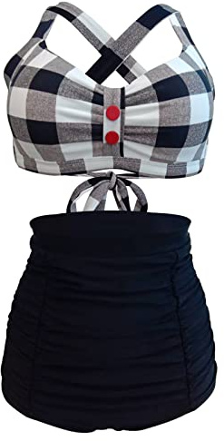 Viloree Conjunto de Traje de baño Tankini para Mujer de 2 Piezas de Talla Grande