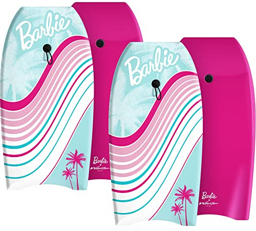 Barbie™ Signature 36in Bodyboard by Wavestorm 2-Pack | Graphic top Deck with high Density Slick Bottom | for Kids and Adults |Foam Construction with Accessories | Basic Leash Included