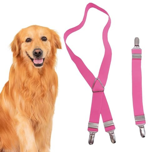 Hundewindel-Hosenträger für Damen,Hundewindel-Hosenträger für Herren, 2 Stück verstellbare Haustierwindel-Antirutsch-Hosenträger, Windelbauchband, Windelbefestigungswerkzeug, Windelhalter für Katzen,