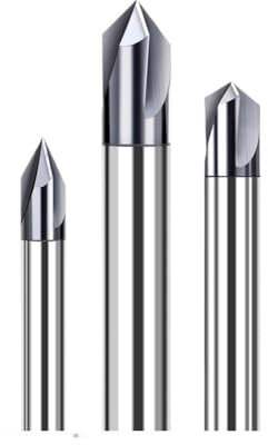 Fasenfräser Hartmetall-Anfasfräsen 50 70 80 100 110 130 140 150 Grad Endfräsen Aluminium-Maschinengravurwerkzeuge(D12xR100x75Lx3F)