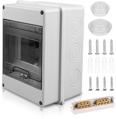 Coffret Electrique Etanche Exterieur Boîtier: Boîte Etanche Electrique Exterieur IP65, Tableau Electrique 1 Rangée, Boîtier Electrique Etanche, Coffret Electrique 5 Modules Pour Disjoncteur Mural