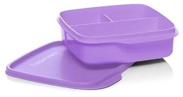 Tupperware to Go Lunch Box Clevere Pause 550 ml Contenitore per il pranzo con divisorio Eco+ Scuola (lilla)