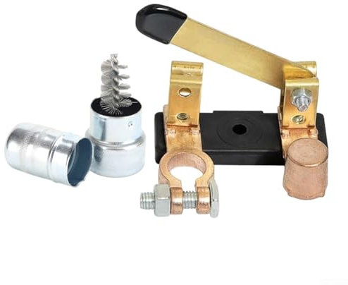 Soluzione di gestione della batteria, interruttore di disconnessione principale con pulitore per terminali per prestazioni migliorate del veicolo (lega di zinco)