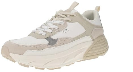Jeep JM51093A Groove Nylon - Herren Sneaker - 098-Off-White, Größe:43 EU