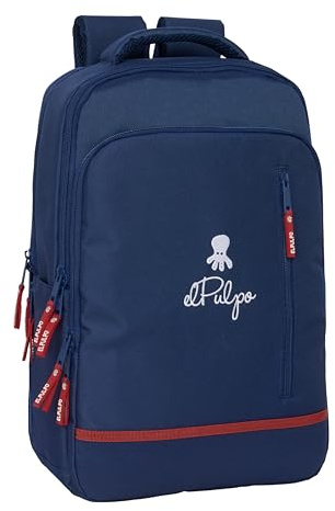 Safta El PULPO 15,6-tums laptop-ryggsäck med ficka och USB-kontakt, perfekt för ungdomar i olika åldrar, bekväm och mångsidig, kvalitet och styrka, 29 x 15 x 44 cm