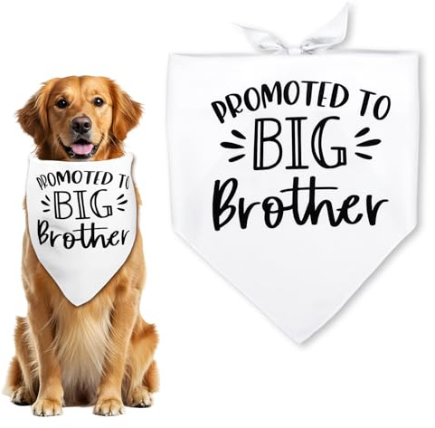 Dog Bandana, Big Brother Dog Bandana, White Triangle Pet Scarf Pregnancy Announcement Dogs Bandanas for Small Medium Dogs, Party Supplies, Pet Gender Revealing