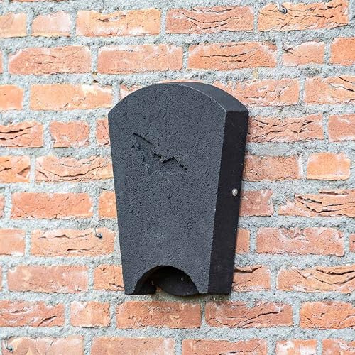 CJ Wildlife Bat Box – Bat Houses, Batbox – Beaumaris Crevice-Roosting Bats – WoodStone Black Weatherproof Material – 10-Year Warranty