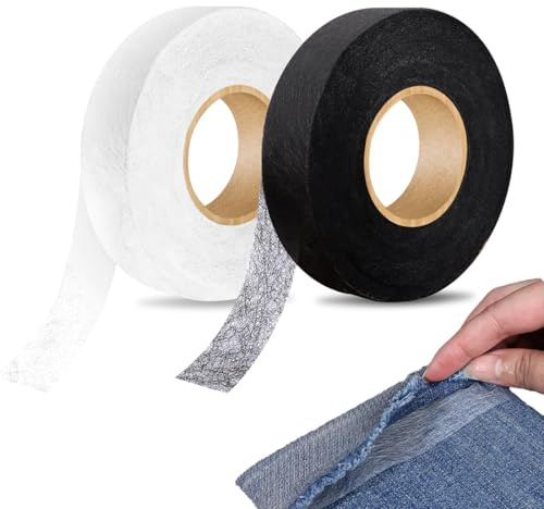 GXGM 1 Piezas Cinta termoadhesiva para dobladillos, Cinta Termoadhesiva Ropa, Cin-ta de Dobladillo Planchado, Tira de Dobladillo Adhesiva para Reparar Cortinas