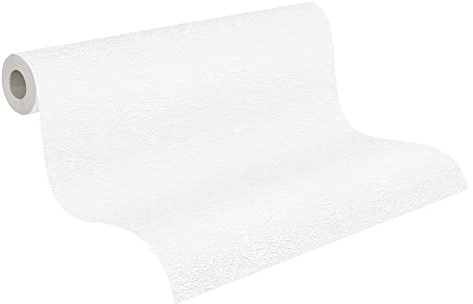 A.S. Création överdimensionerad fleecetapet Meisterfleece tapet 25,00 m x 1,06 m vit Made in Germany 248817 2488-17