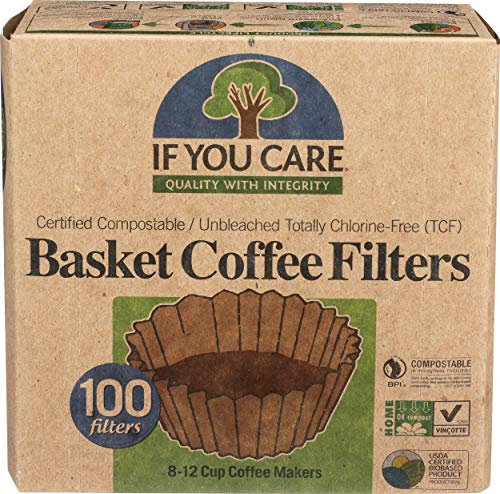 2 x 100 Basket Coffee Filters Unbleached Totally Chlorine-Free by If You Care
