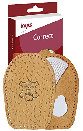 Läder Koppar För Hälarna Metatarsus Valgus och Varus För Män och Kvinnor - Korrekta Ortopediska Sko Häl Kuddar i Läder - Korrekt Fotposition - Alla Storlekar (35-37 EUR)