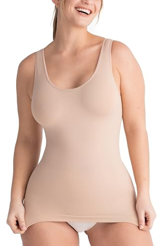 SHAPERMINT EMPETUA All Day Every Day Tank - Beige - XL